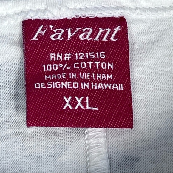 VINTAGE FAVANT Floral Hawaiian Short Sleeve Cotton Dress White & Black Size XXL - Picture 15 of 16